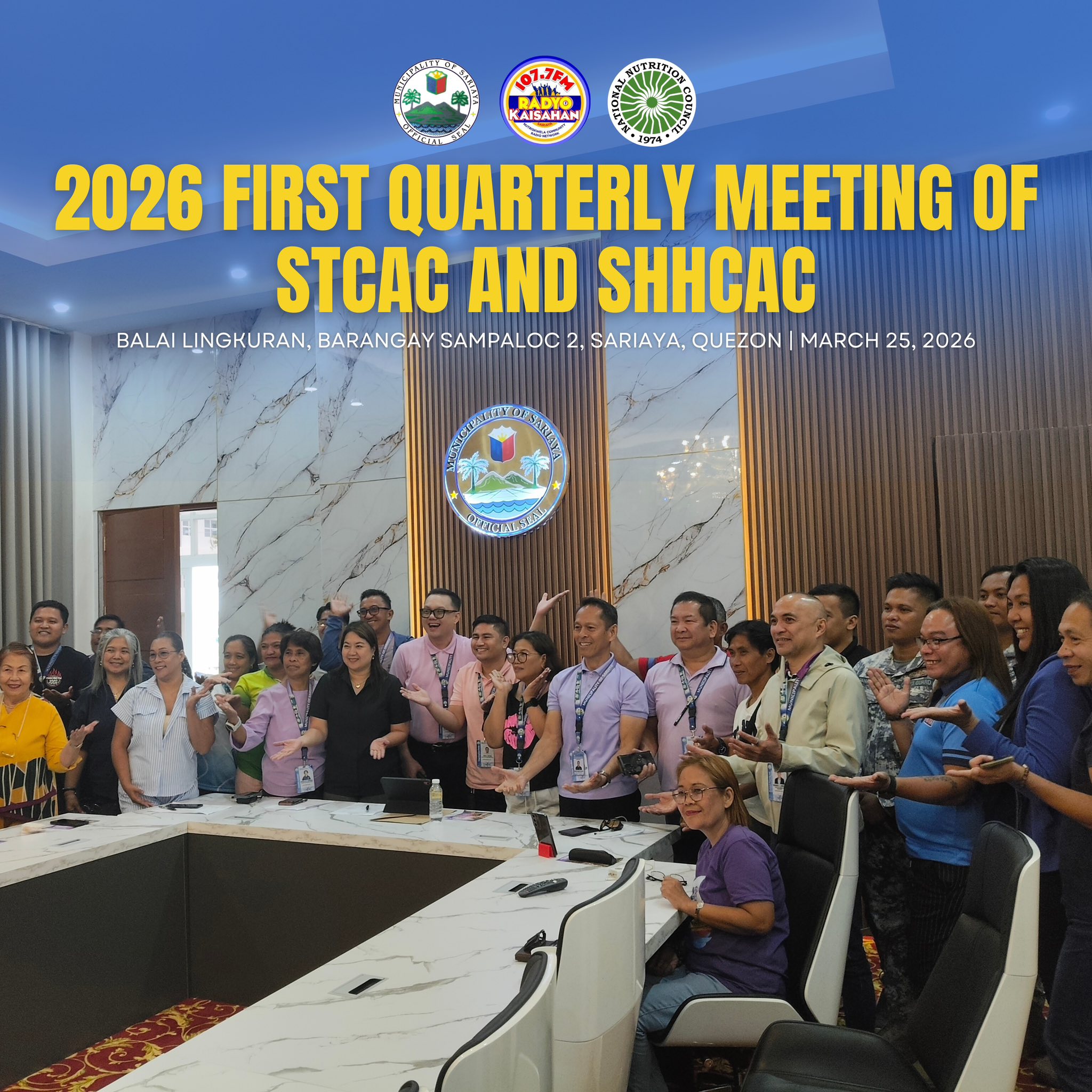 𝐅𝐈𝐑𝐒𝐓 𝐉𝐎𝐈𝐍𝐓 𝐐𝐔𝐀𝐑𝐓𝐄𝐑𝐋𝐘 𝐌𝐄𝐄𝐓𝐈𝐍𝐆 𝐍𝐆 𝐒𝐓𝐂𝐀𝐂 𝐀𝐓 𝐒𝐇𝐇𝐂𝐀𝐂, 𝐈𝐒𝐈𝐍𝐀𝐆𝐀𝐖𝐀