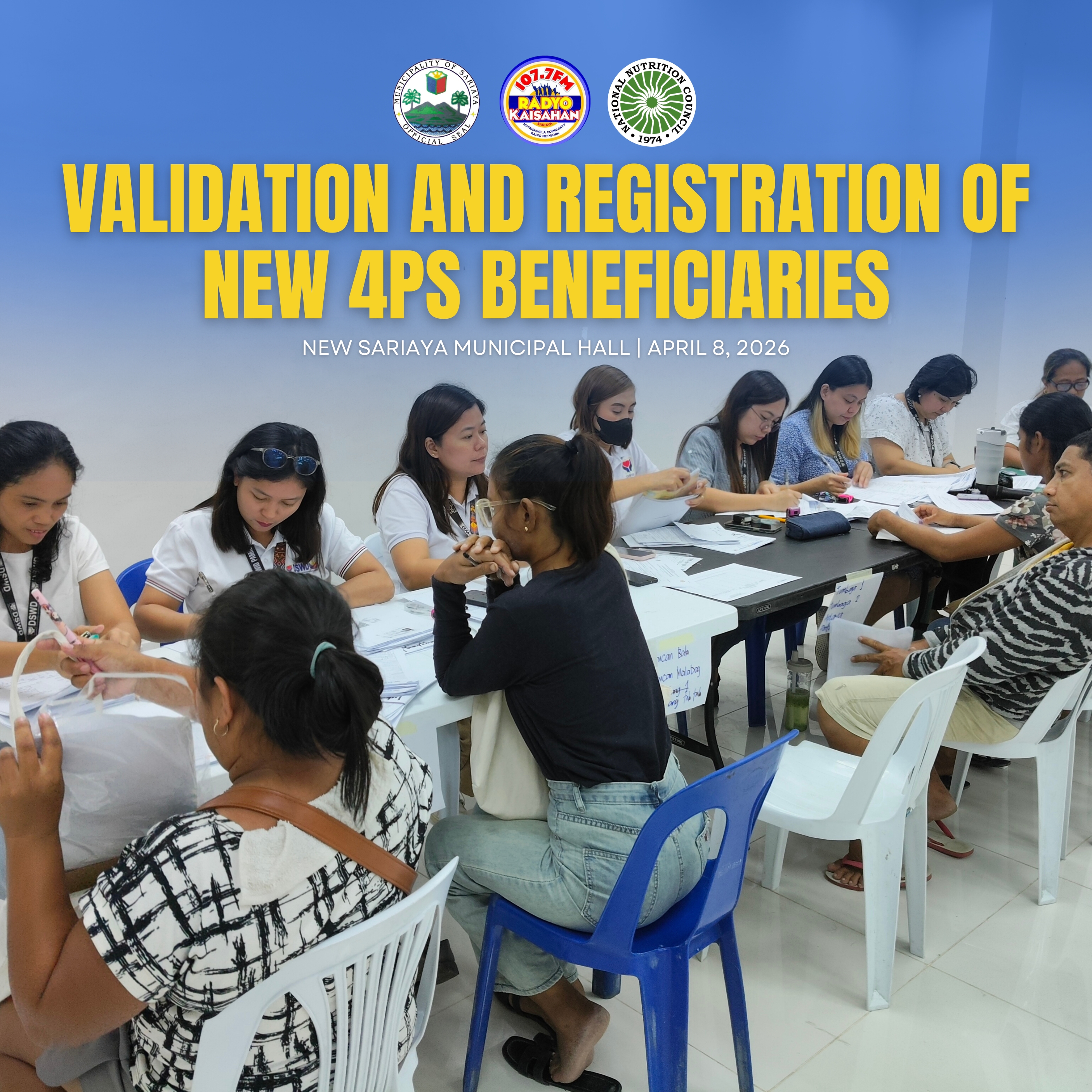 VALIDATION AND REGISTRATION OF NEW 4PS BENEFICIARIES