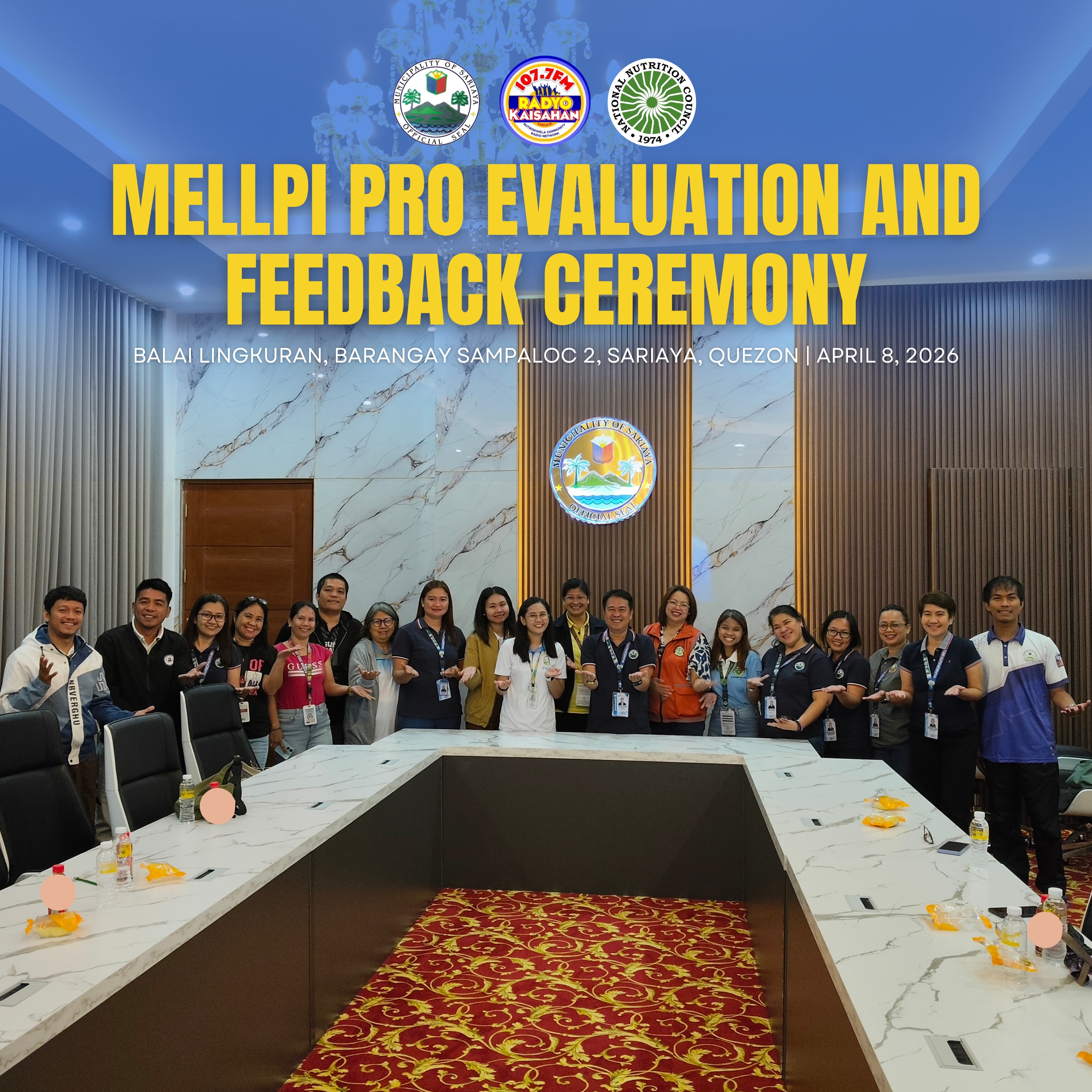 SARIAYA, QUEZON, PASOK SA LISTAHAN NG MGA TOP PERFORMERS SA PROVINCIAL NUTRITION AWARDS