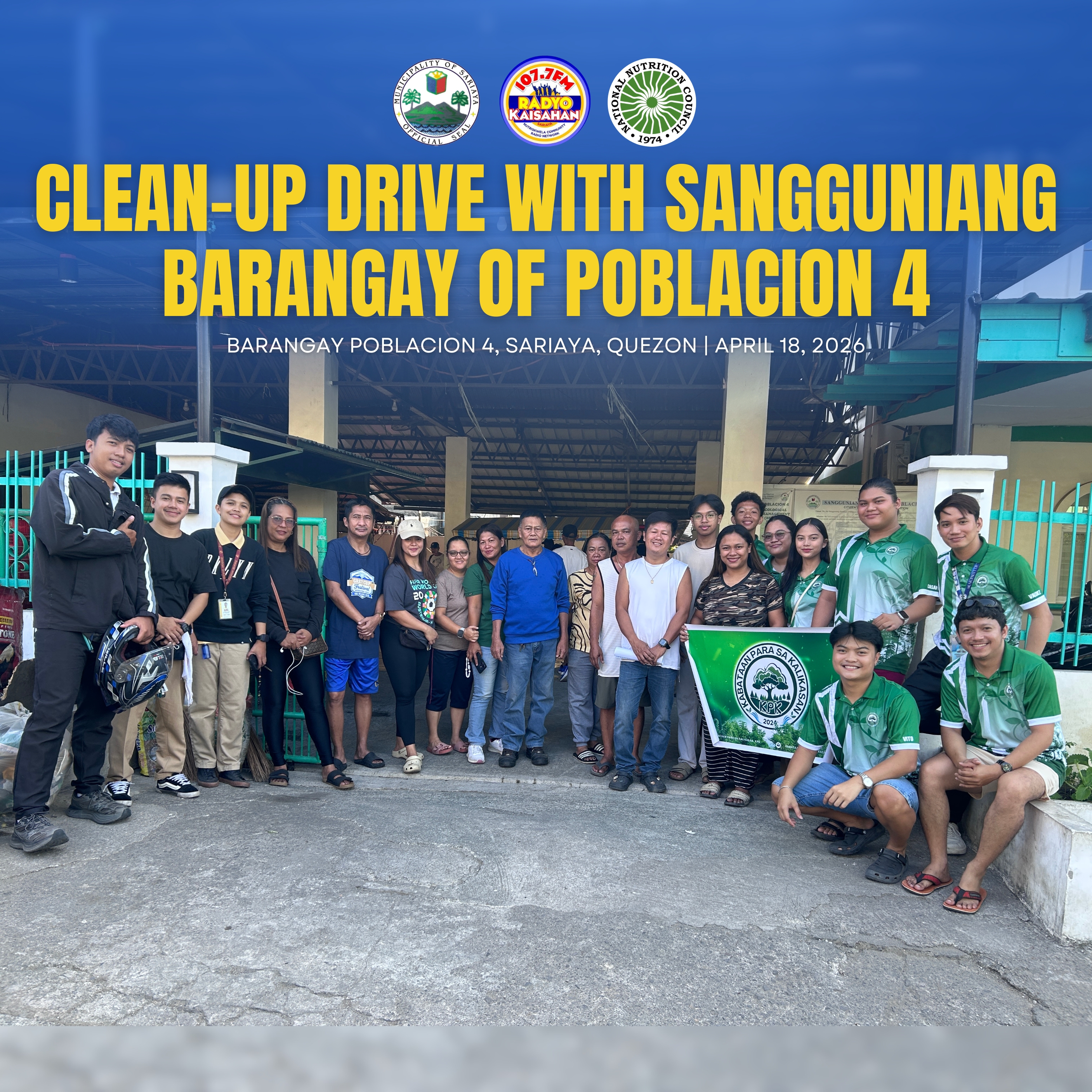 KABATAAN AT OPISYAL., NAGKAISA SA CLEAN-UP DRIVE SA POBLACION 4