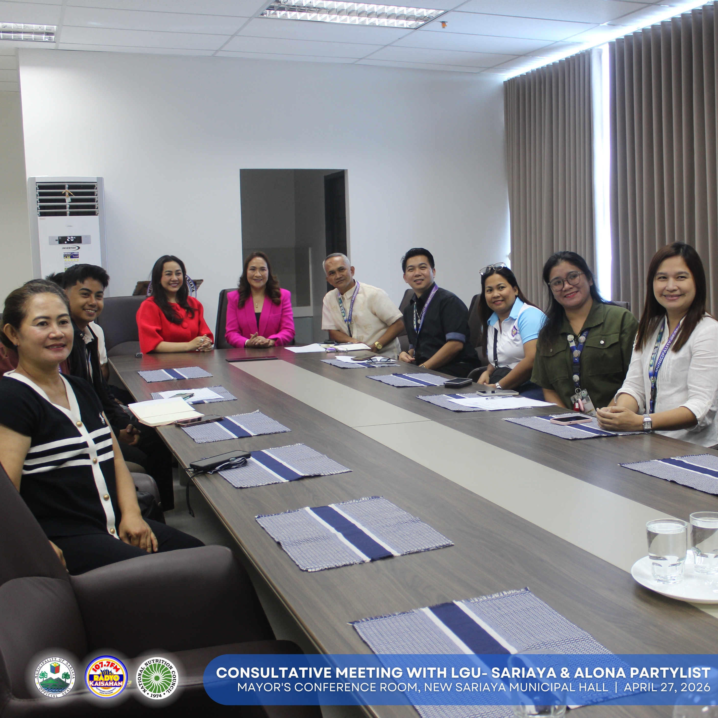 CONSULTATIVE MEETING WITH LGU- SARIAYA AND ALONA PARTYLIST